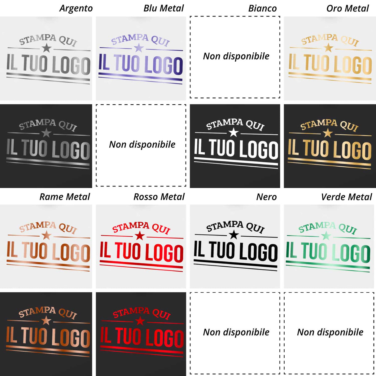 Buste Carta Colorata Lusso Opaca Personalizzabili