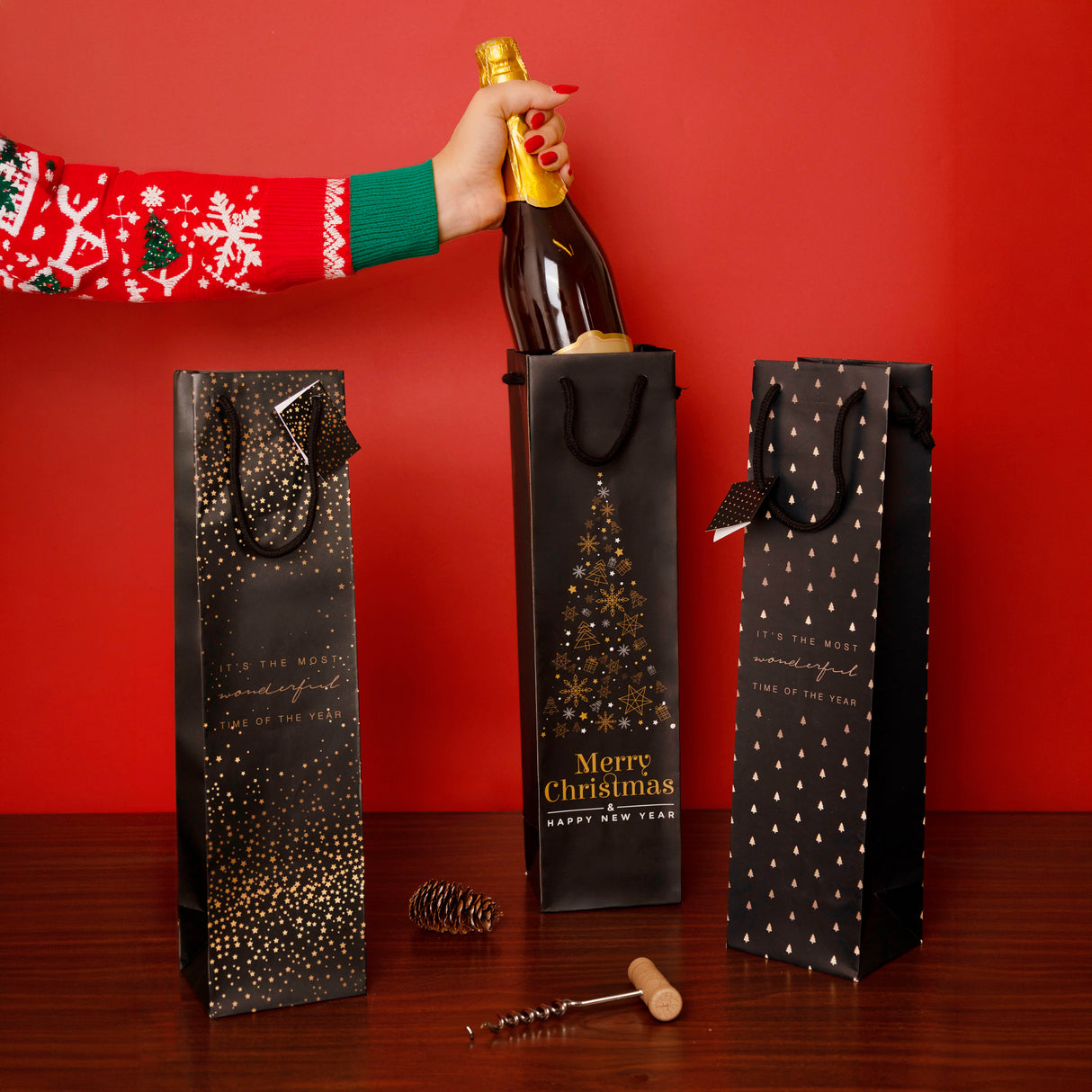 Shopper Vin Noir Noël