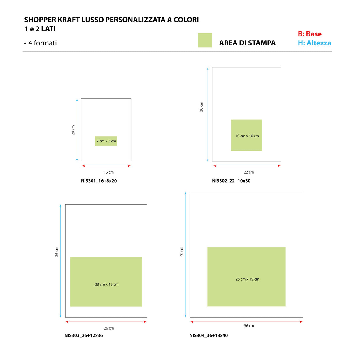 Shopper Kraft Lusso Personalizzata a Colori