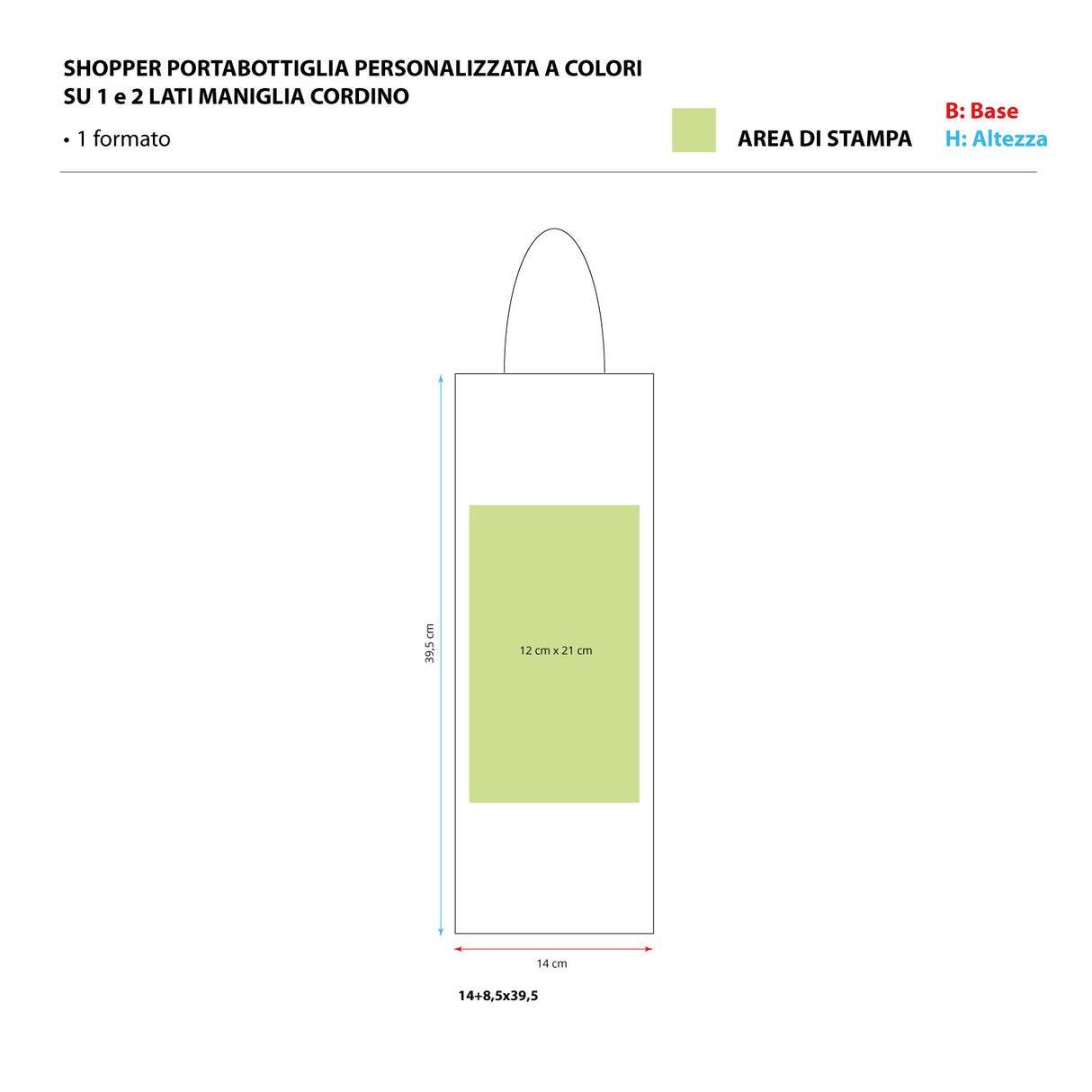 Shopper Portabottiglie Logo a Colori 1-2 Lati