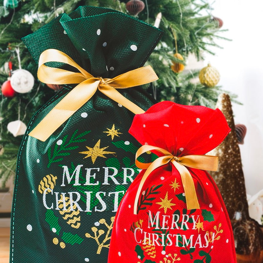Sacchetti TNT con Stampa Merry Chirstmas