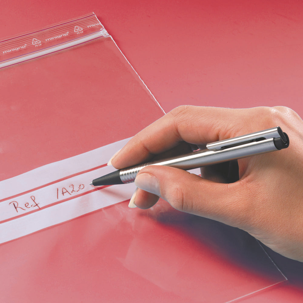 Busta Minigrip-3 Finestre Bianche Sovrascrivibili