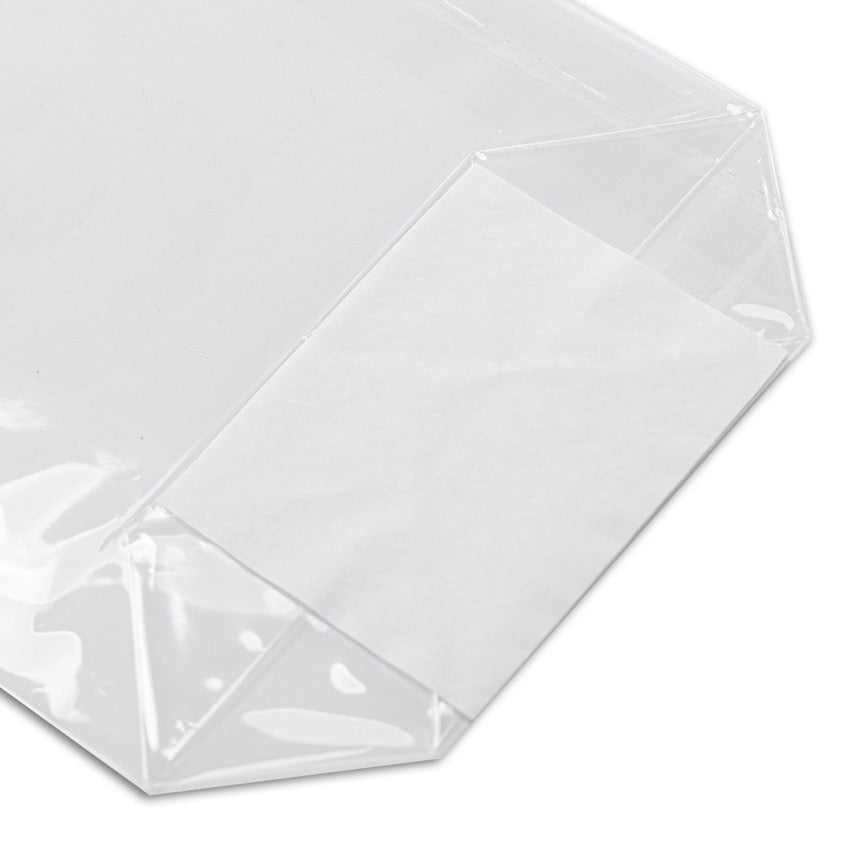 Sacchetti Plastica Trasparente Fondo Esagonale in Carta