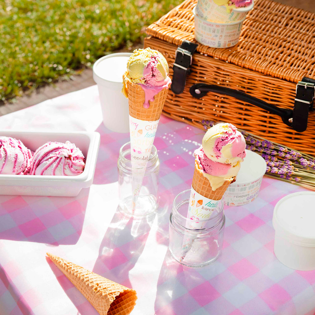 Cono Carta Gelato Fantasia Parole