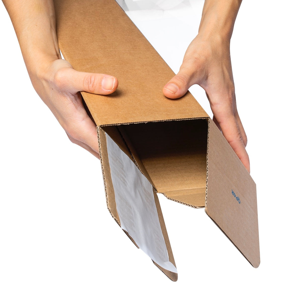 Tubo in Cartone per Spedizioni Chiusura Adesiva Avana