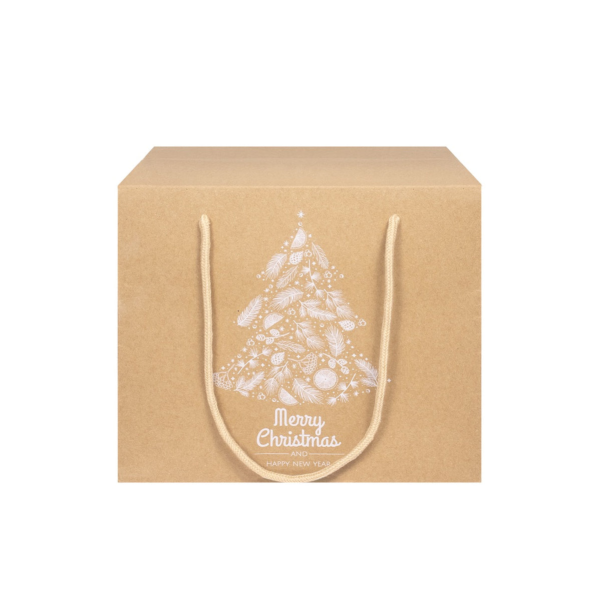 Bag Box Carta Kraft Albero stampa Bianca