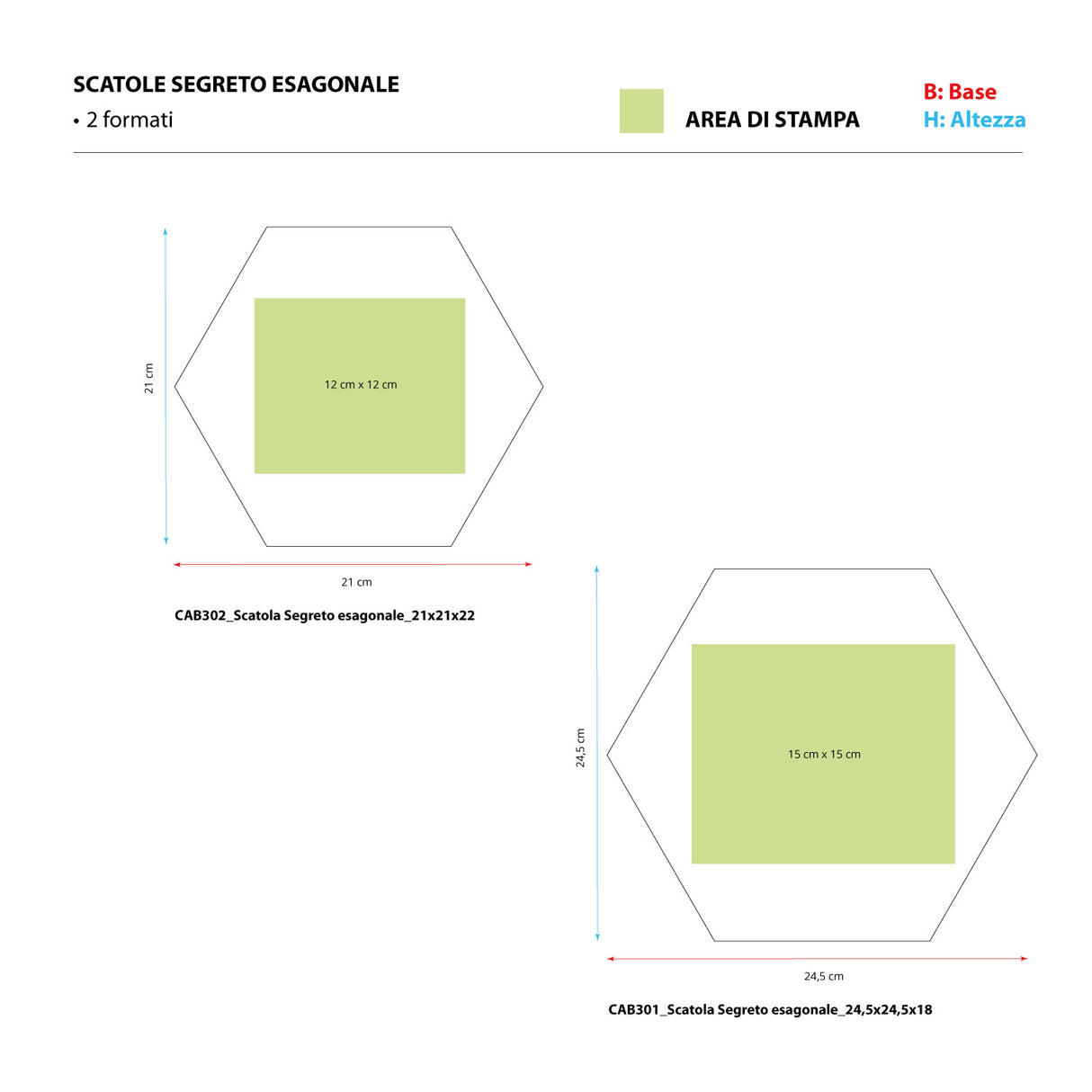 Scatola Regalo Esagonale Personalizzata Segreto