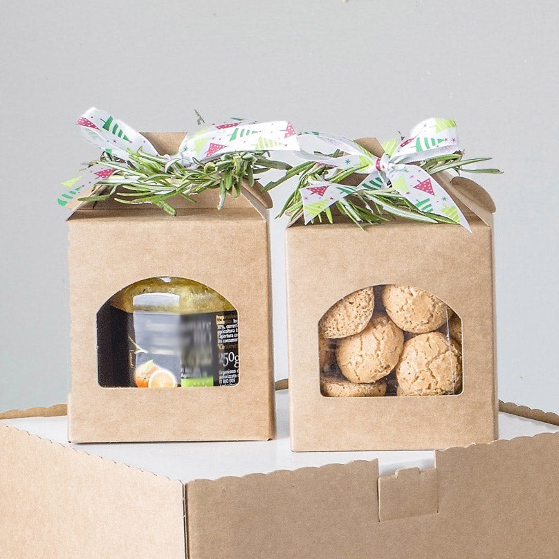 Scatola Portavasetto Cartoncino Kraft Avana