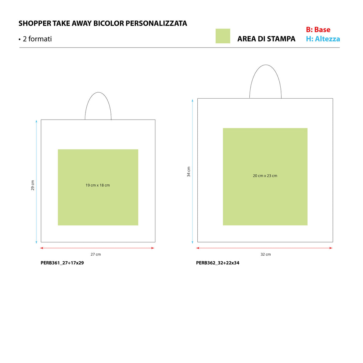 Shopper Foodline Bicolor Piattina Personalizzabile