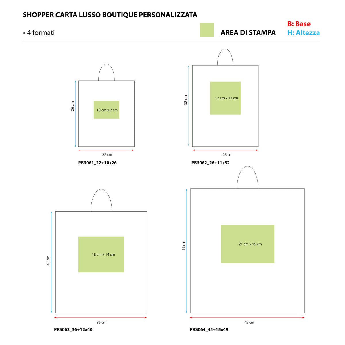 Shopper Carta Lusso Boutique Personalizzabile