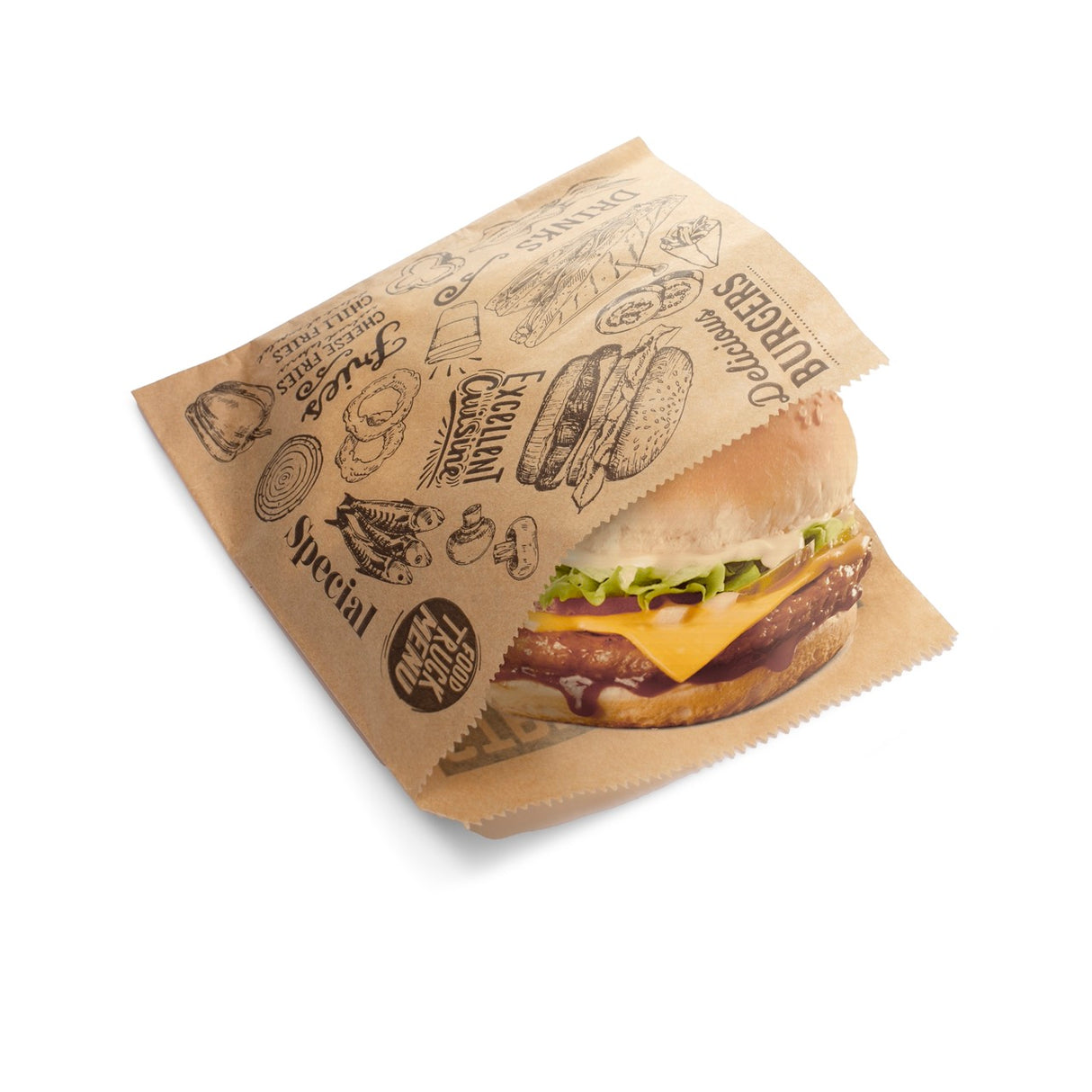 Sacchetto Porta Panino Aperto su Due Lati Stampato