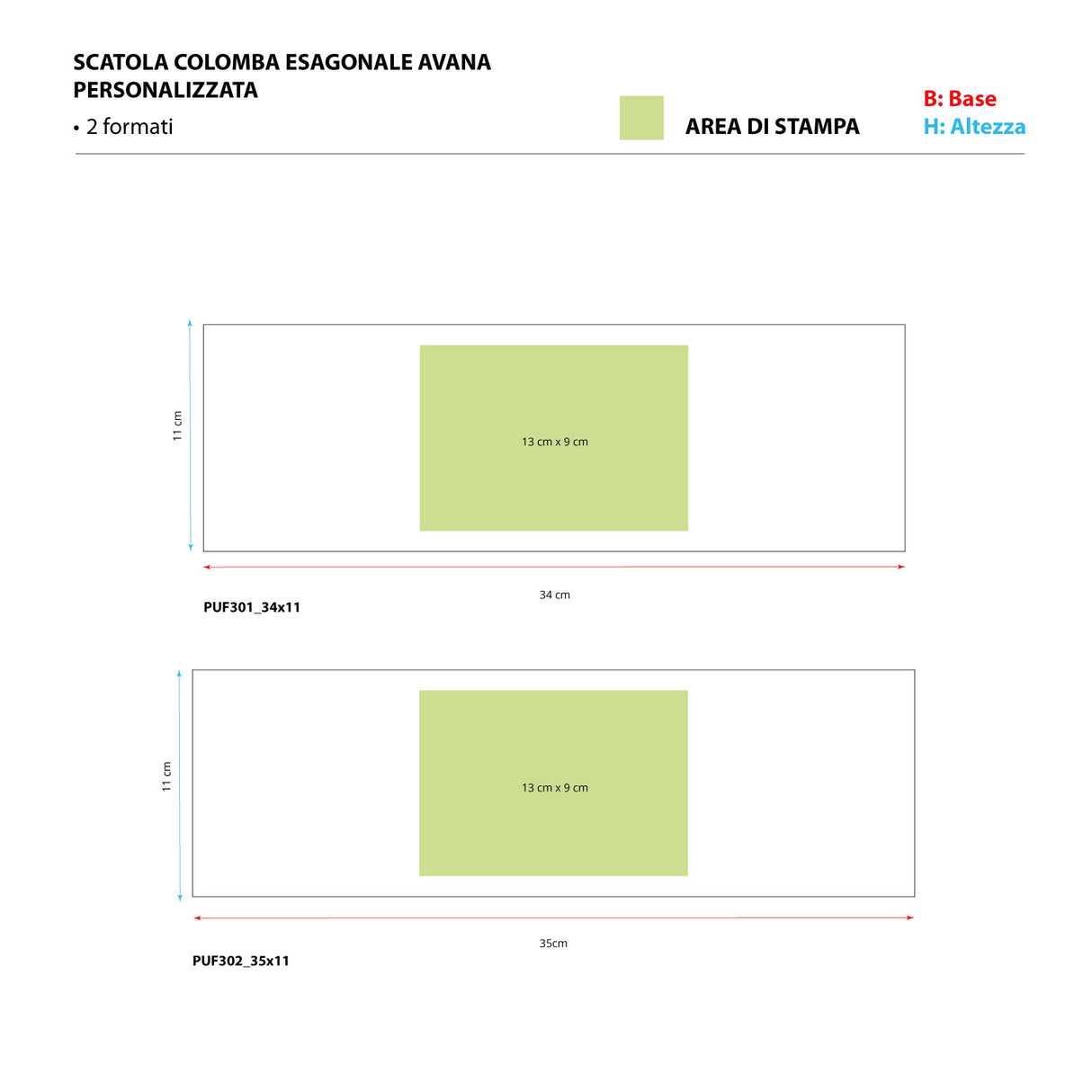 Scatola Colomba Esagonale AVANA Personalizzata