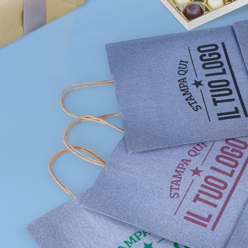 Shopper Carta Jeans Personalizzata Stampa Flessografica