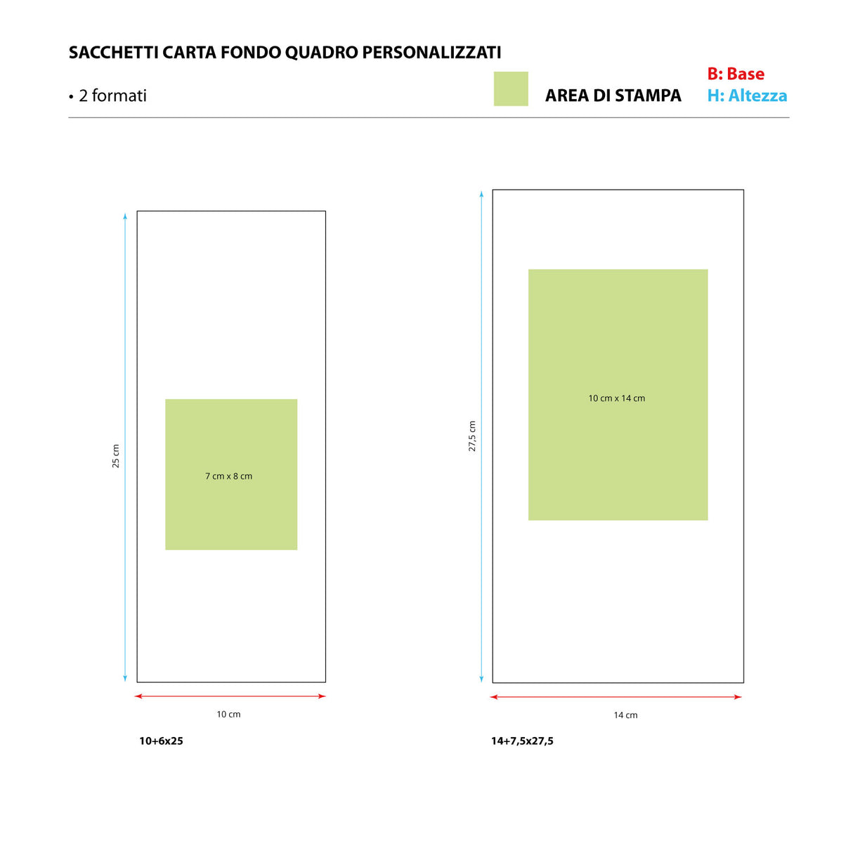 Sacchetti Carta Fondo Quadro Personalizzati