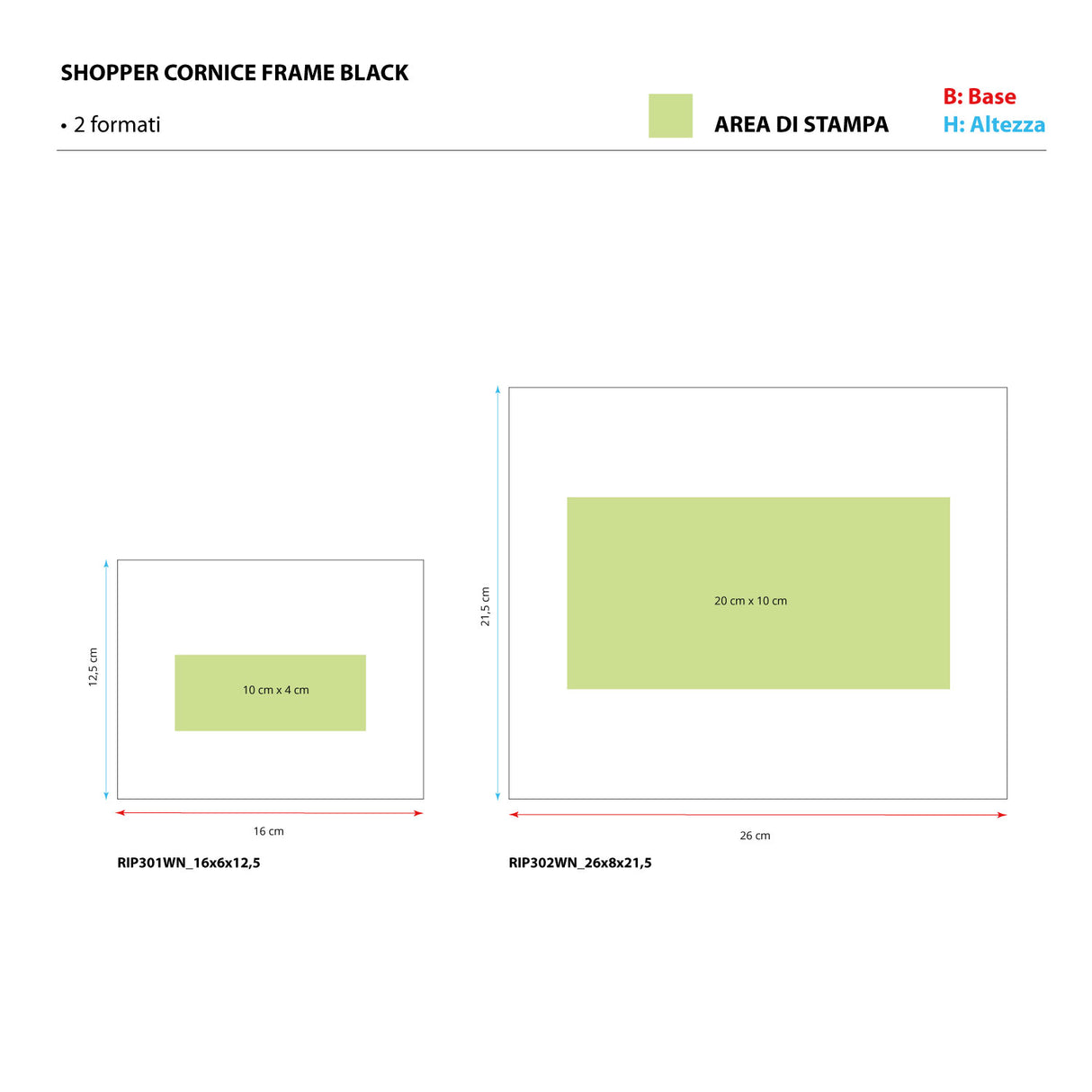 Shopper Carta Black Frame Personalizzabile