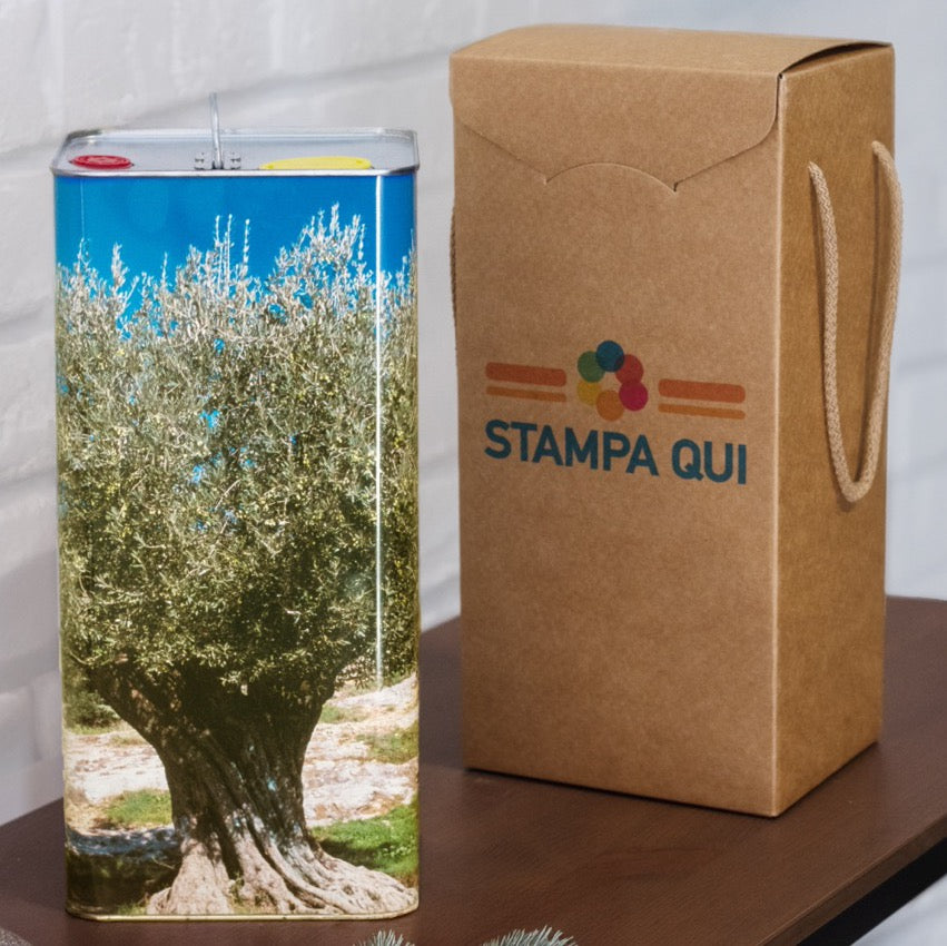 Scatola Regalo per Latta Olio da 5 lt Personalizzabile