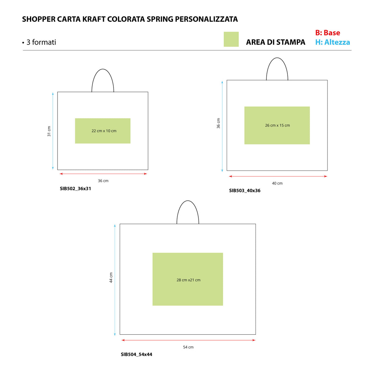 Shopper Carta Kraft Colorata Spring Personalizzata