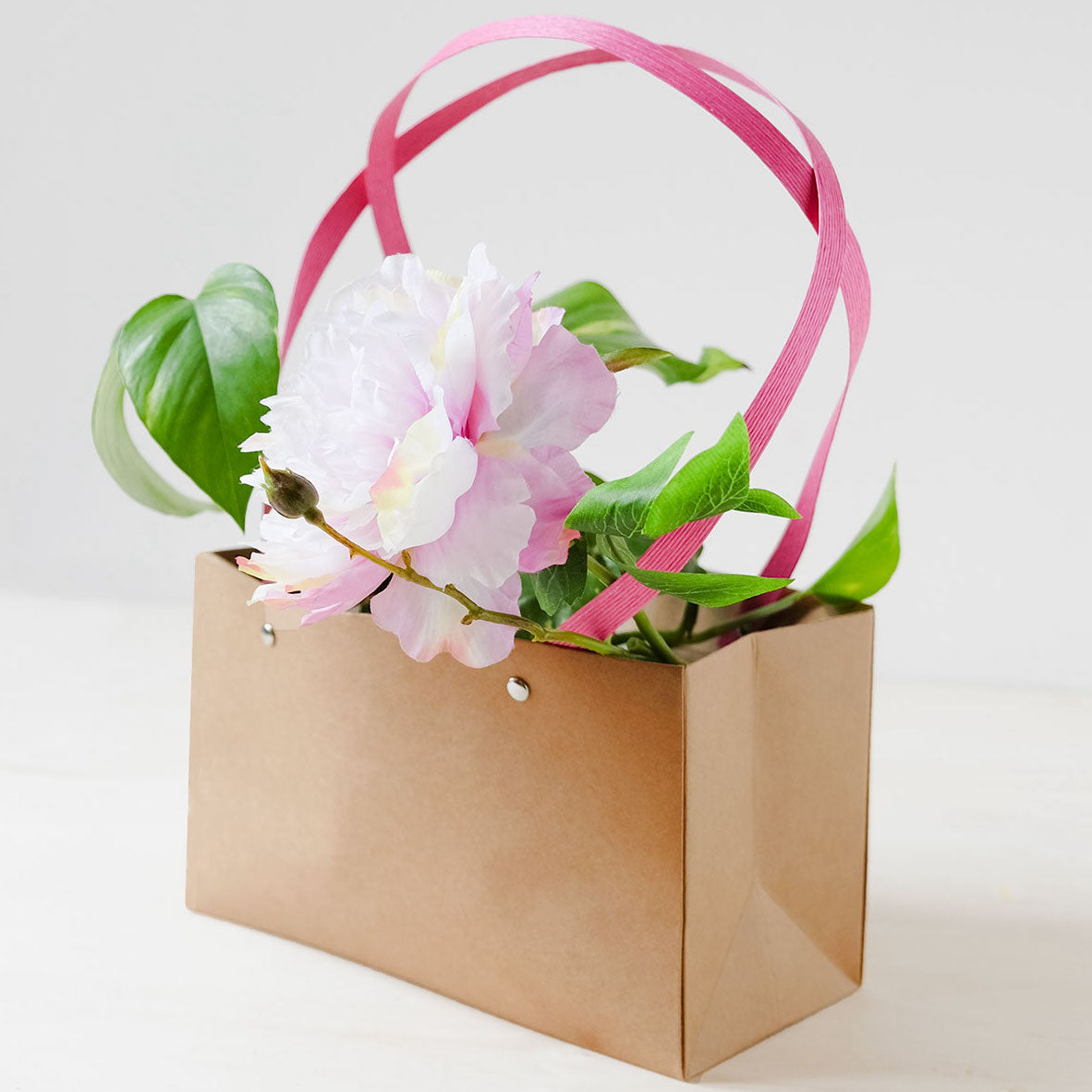 Shopper Fiori Rettangolare Carta Impermeabile 250gr