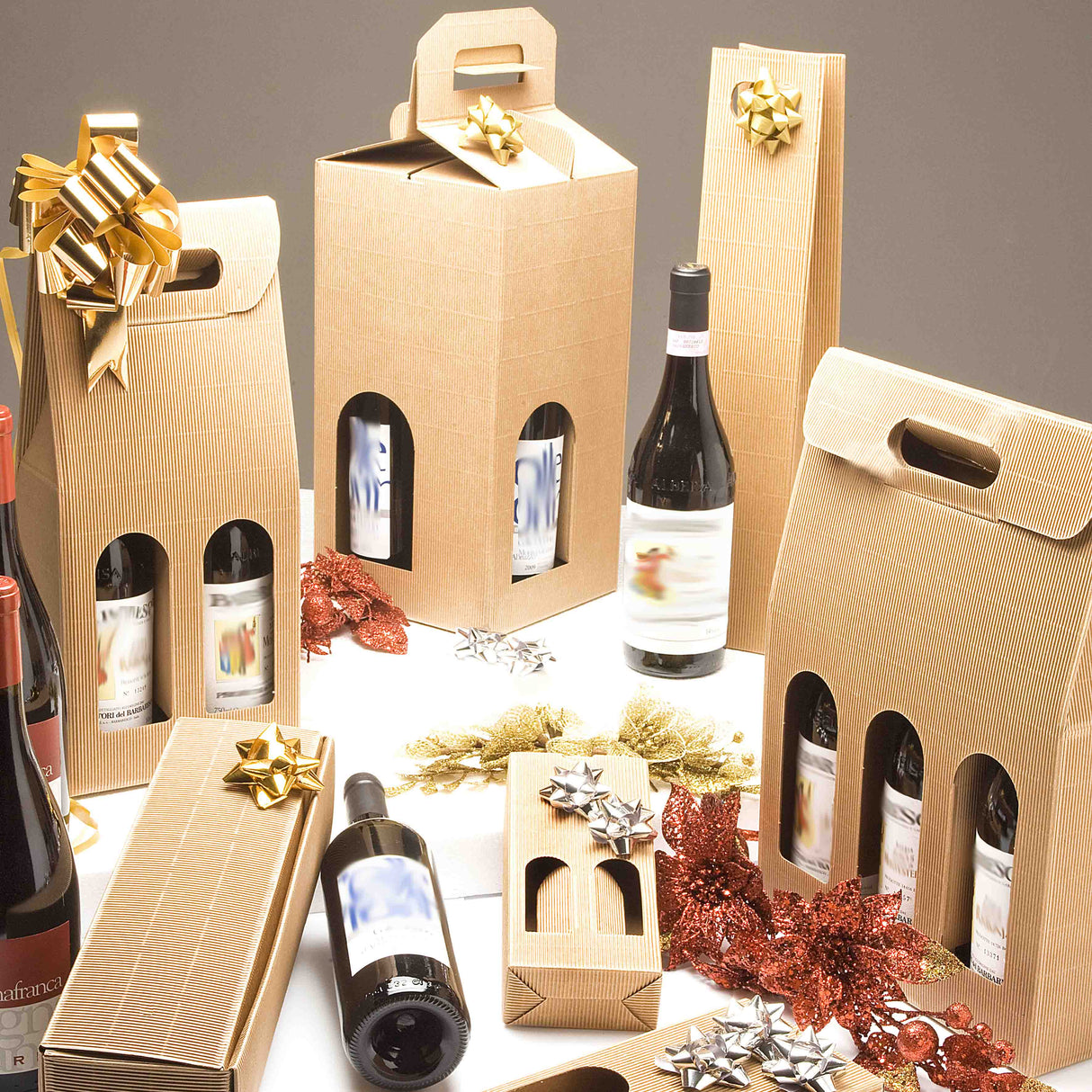 Scatola Portabottiglia Avana