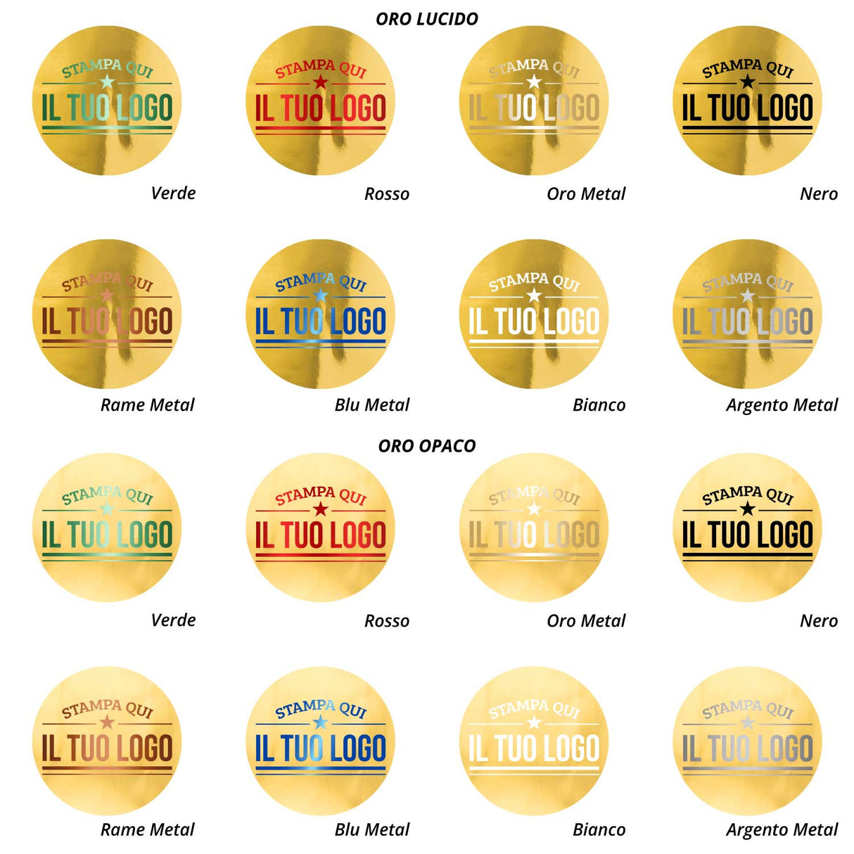 Etichette Tonde Personalizzate
