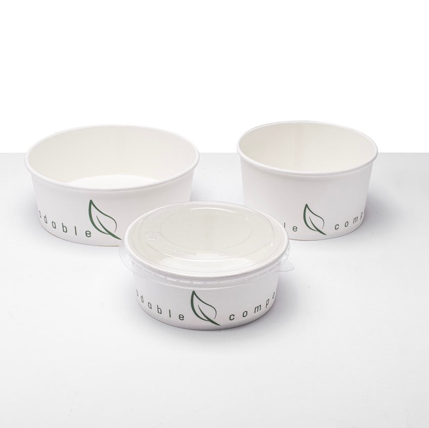 Insalatiera con Coperchio cartoncino e PLA