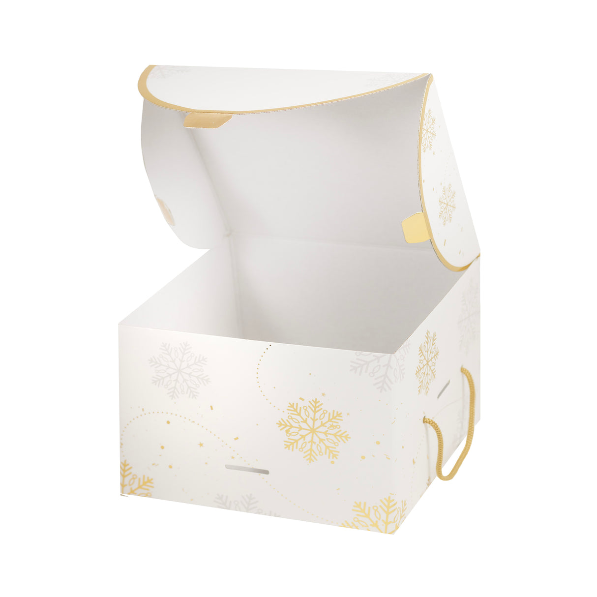 Scatola Portapanettone Fiocco di Neve con cordini Personalizzabile
