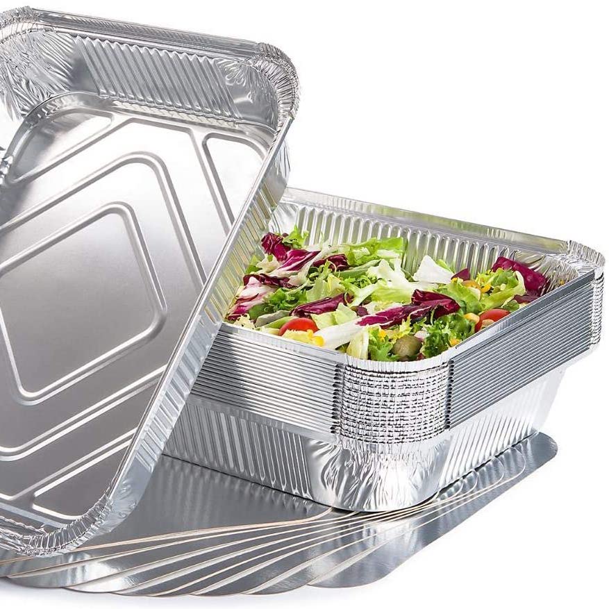 Vaschetta di Alluminio con Coperchio Bordo L