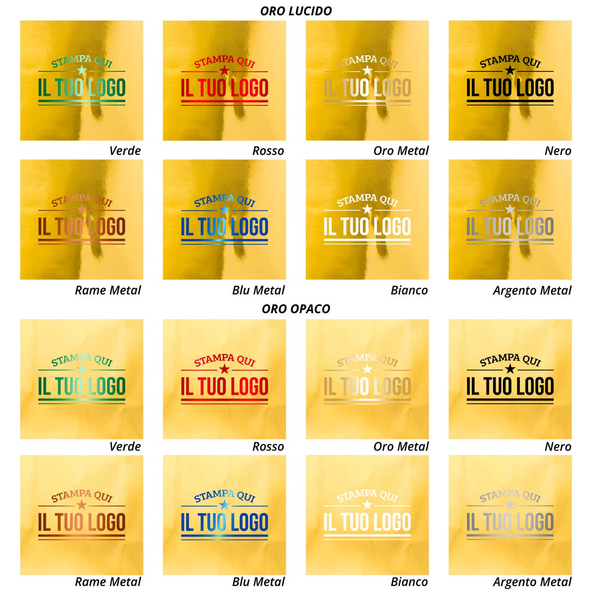 Etichette Quadrate Personalizzate