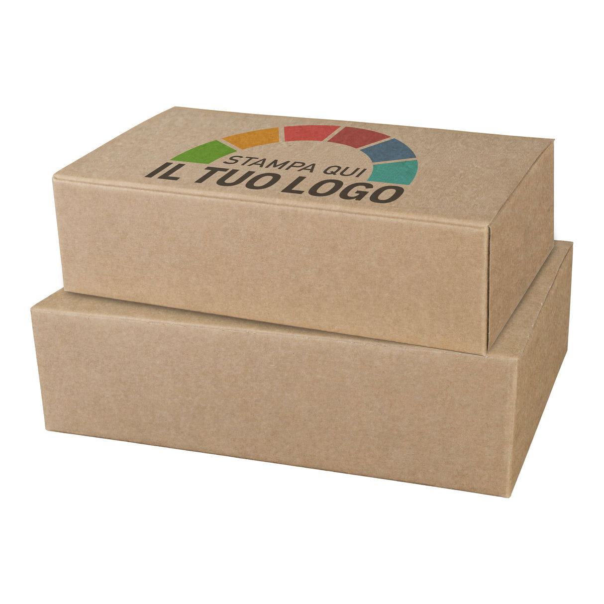 Coffret Porte-bouteilles Kraft Havane 1-2 Bouteilles Personnalisable