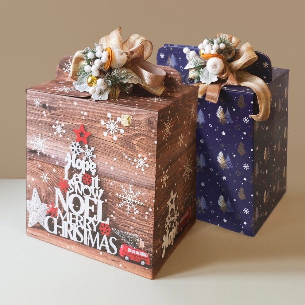 Scatola Regalo Natalizia Manigliata Snowflake