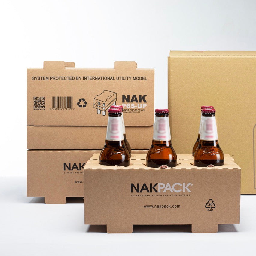 Scatola Nakpack® Spedizione Bottiglie Mini Avana