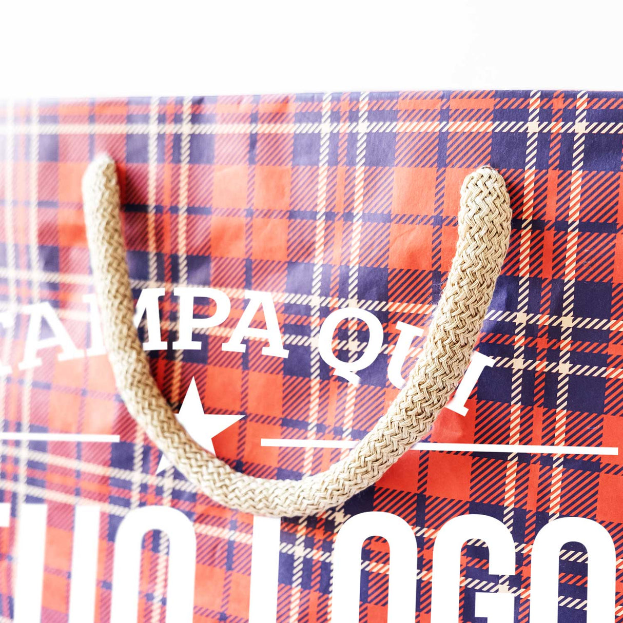 Shopper Carta Cemento Tartan Personalizzate con Logo