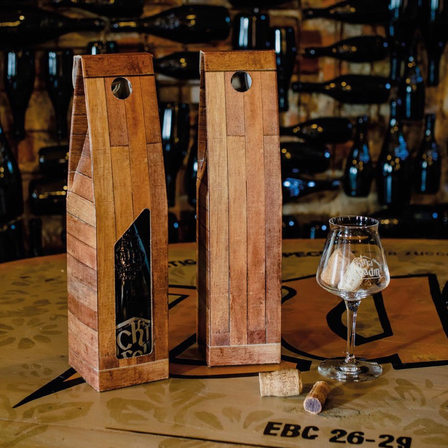 Scatola Bottiglie Vino stampa Legno Tek