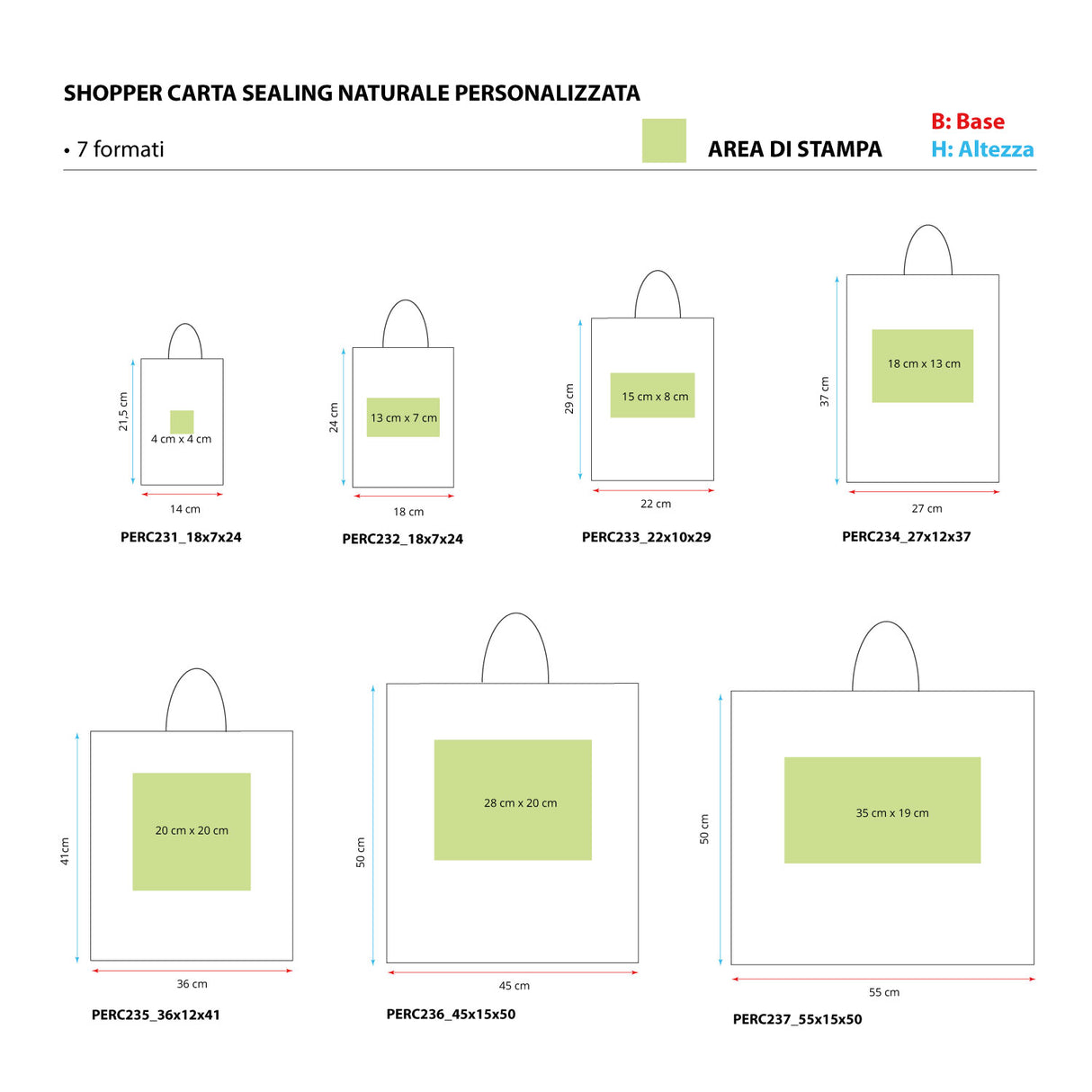 Shopper carta Sealing personalizzabili