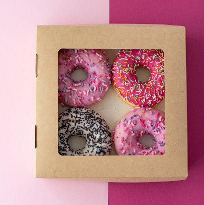 Contenitore da Asporto Kraft con Finestre