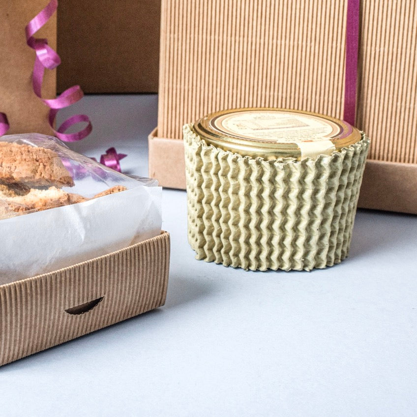 Manicotto in Cartone per Bottiglia Avana