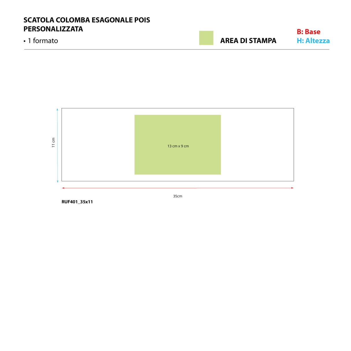 Scatola Colomba Esagonale Pois personalizzata