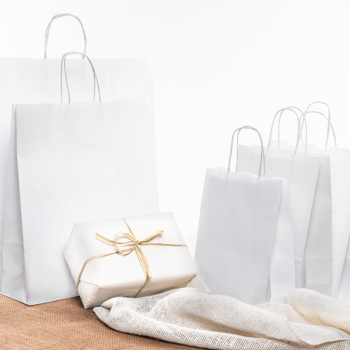 Shopper Carta White cordino