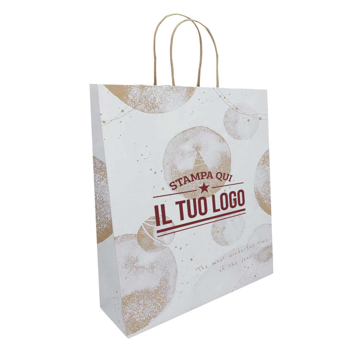 Shopper White Snow Personalizzate Stampa Serigrafica