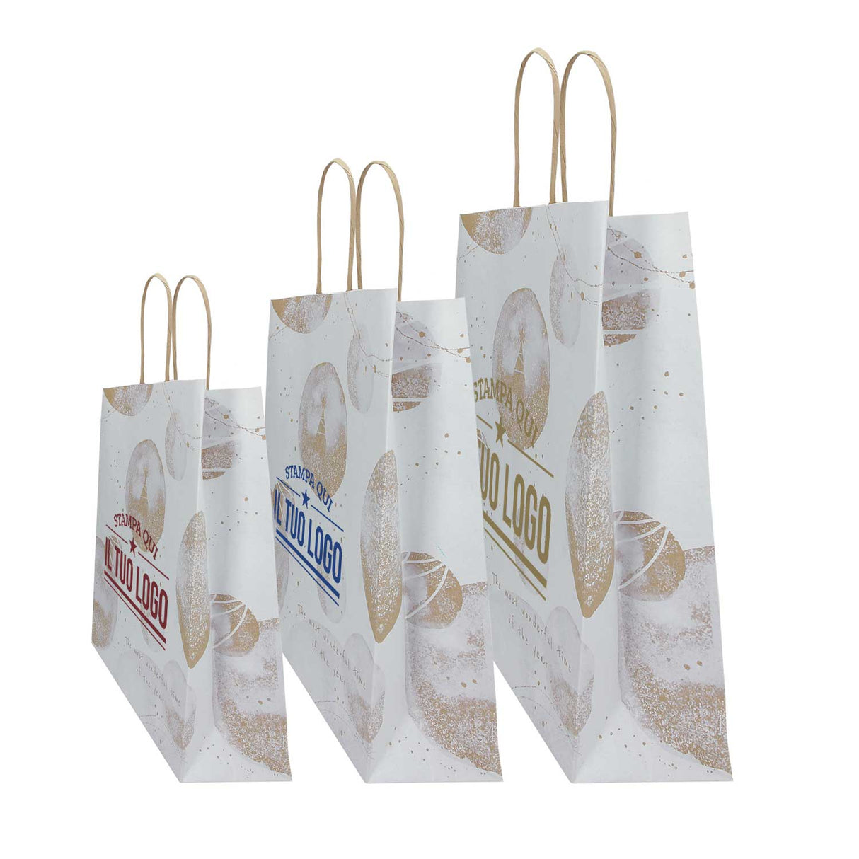 Shopper White Snow Personalizzate Stampa Serigrafica