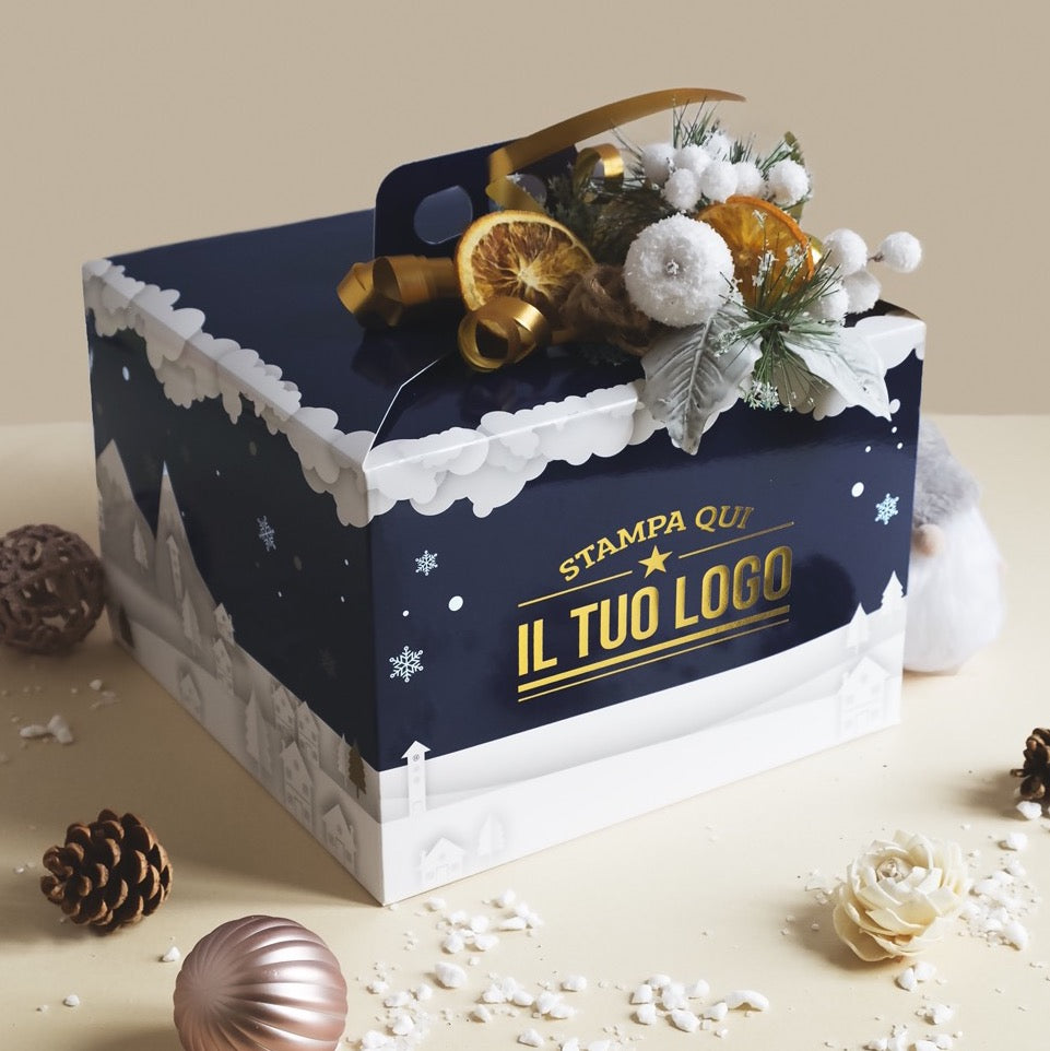 Scatola Panettone Paesaggio Personalizzata