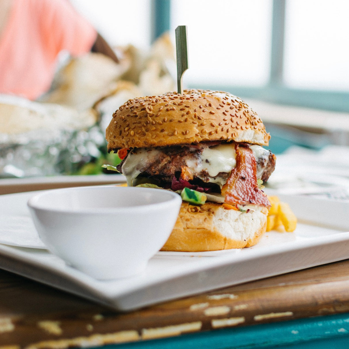 Spiedino in bambù a bandiera