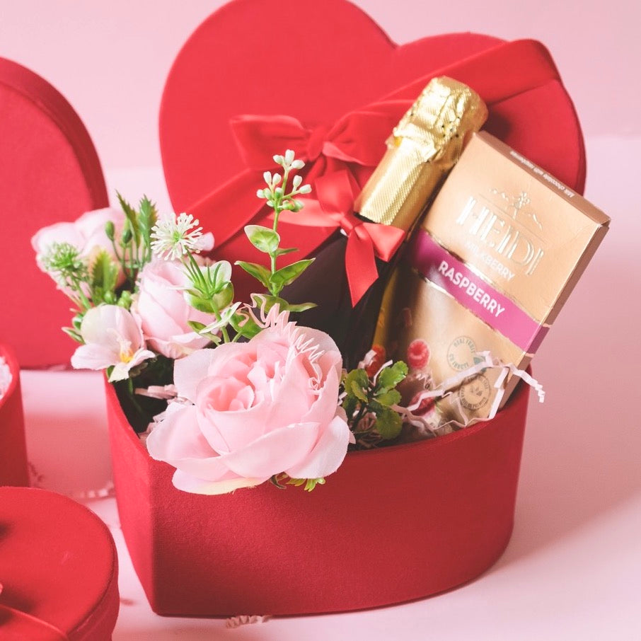 Set 3 Scatole Cuori di Velluto