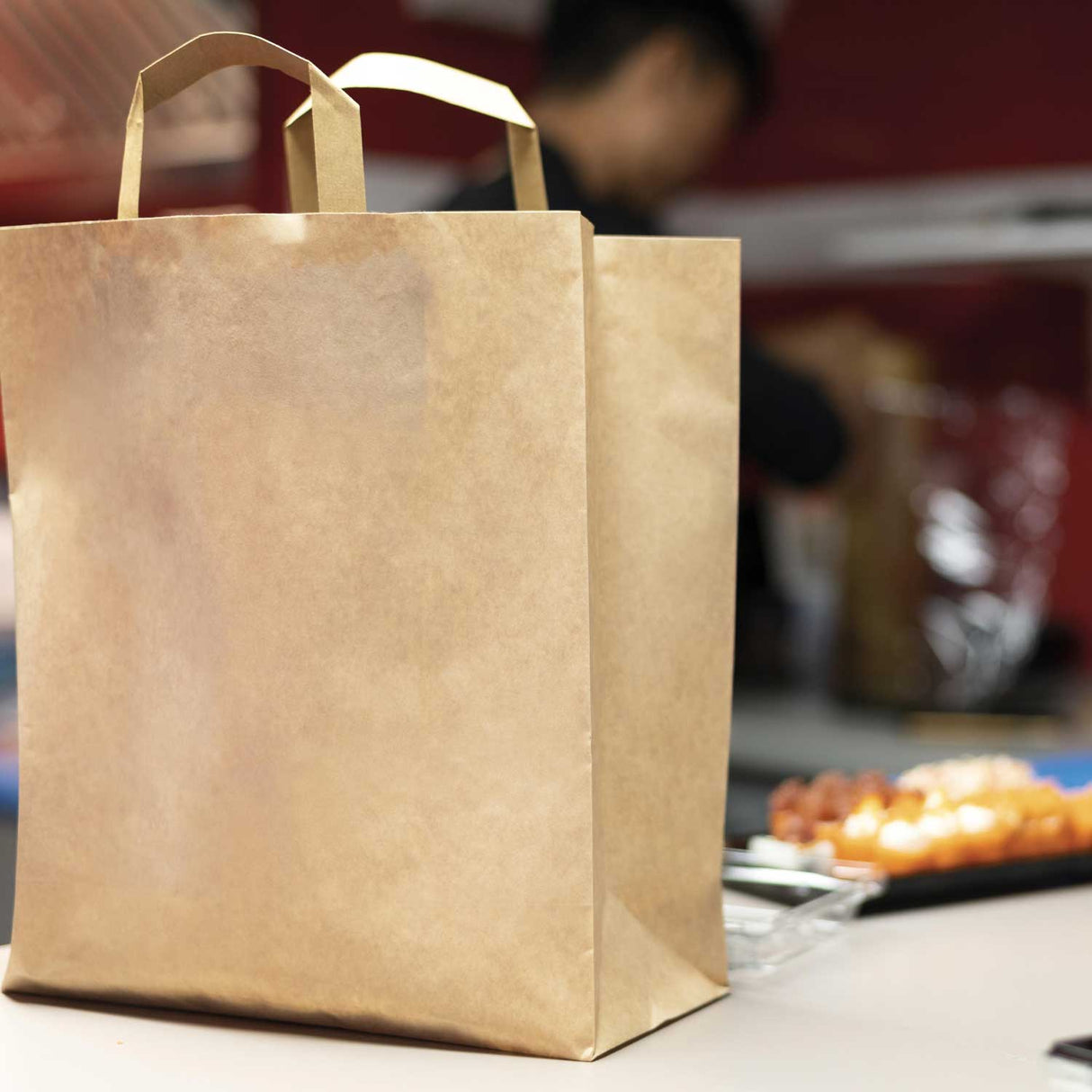 Shopper Carta Biokraft piattina Avana