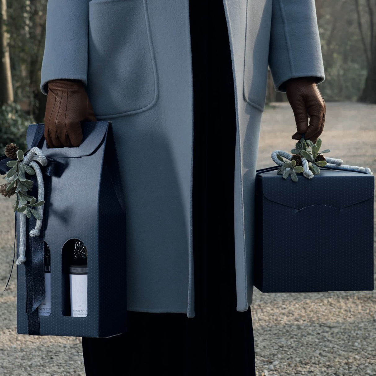 Scatola Portabottiglie Blu