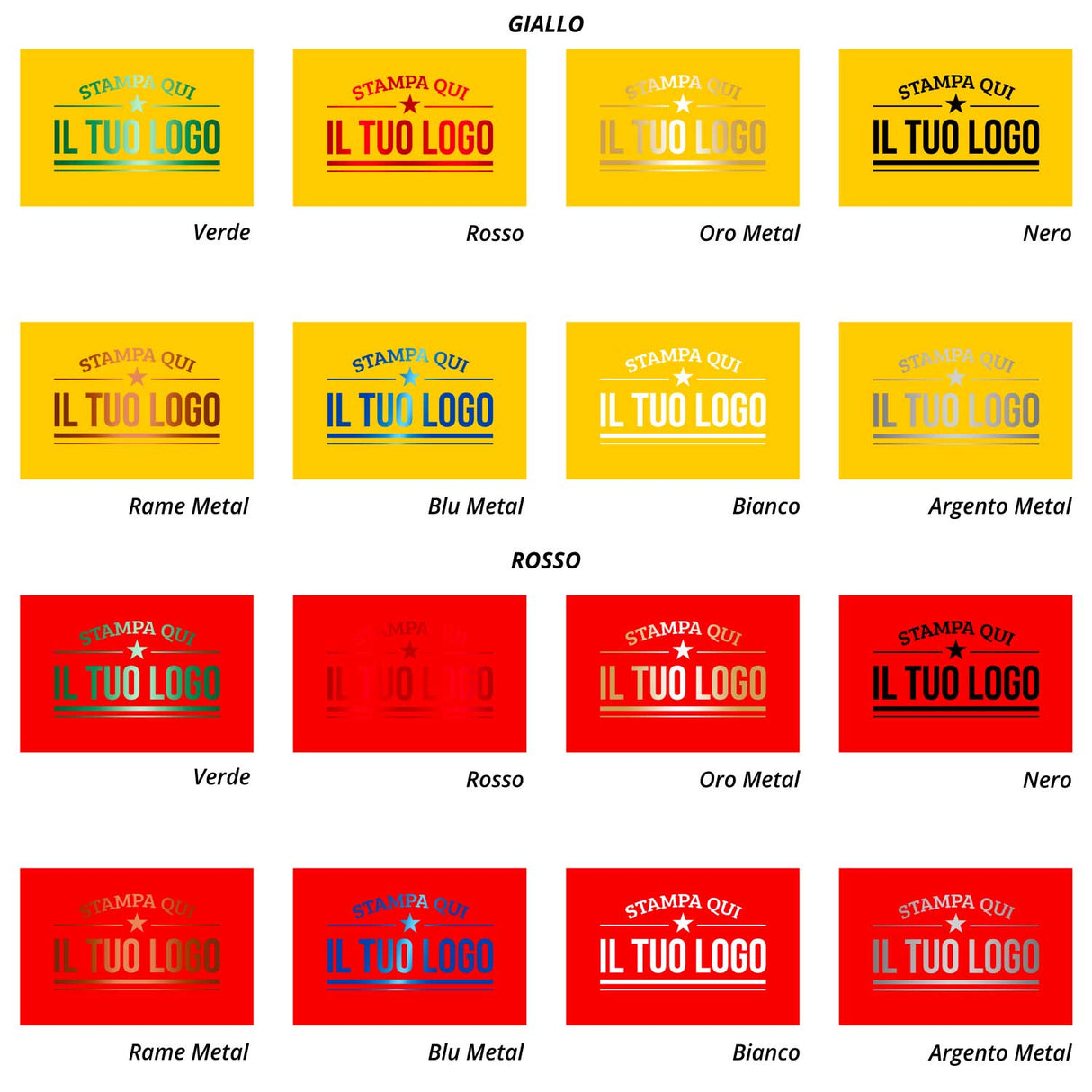 Etichette Rettangolari Personalizzate