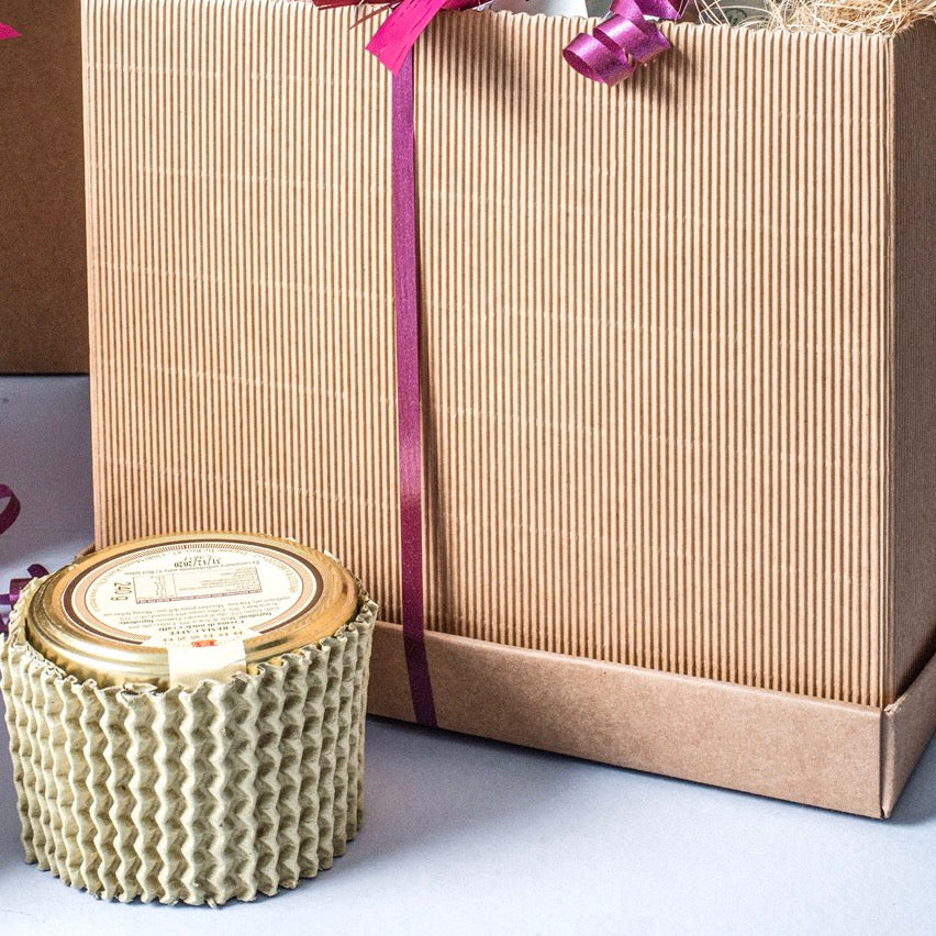 Manicotto in Cartone per Bottiglia Avana