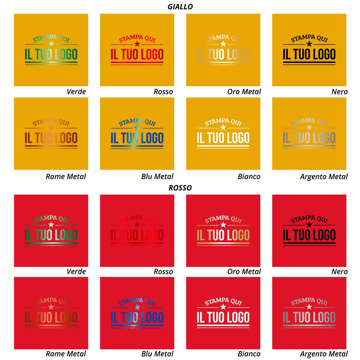 Etichette Quadrate Personalizzate