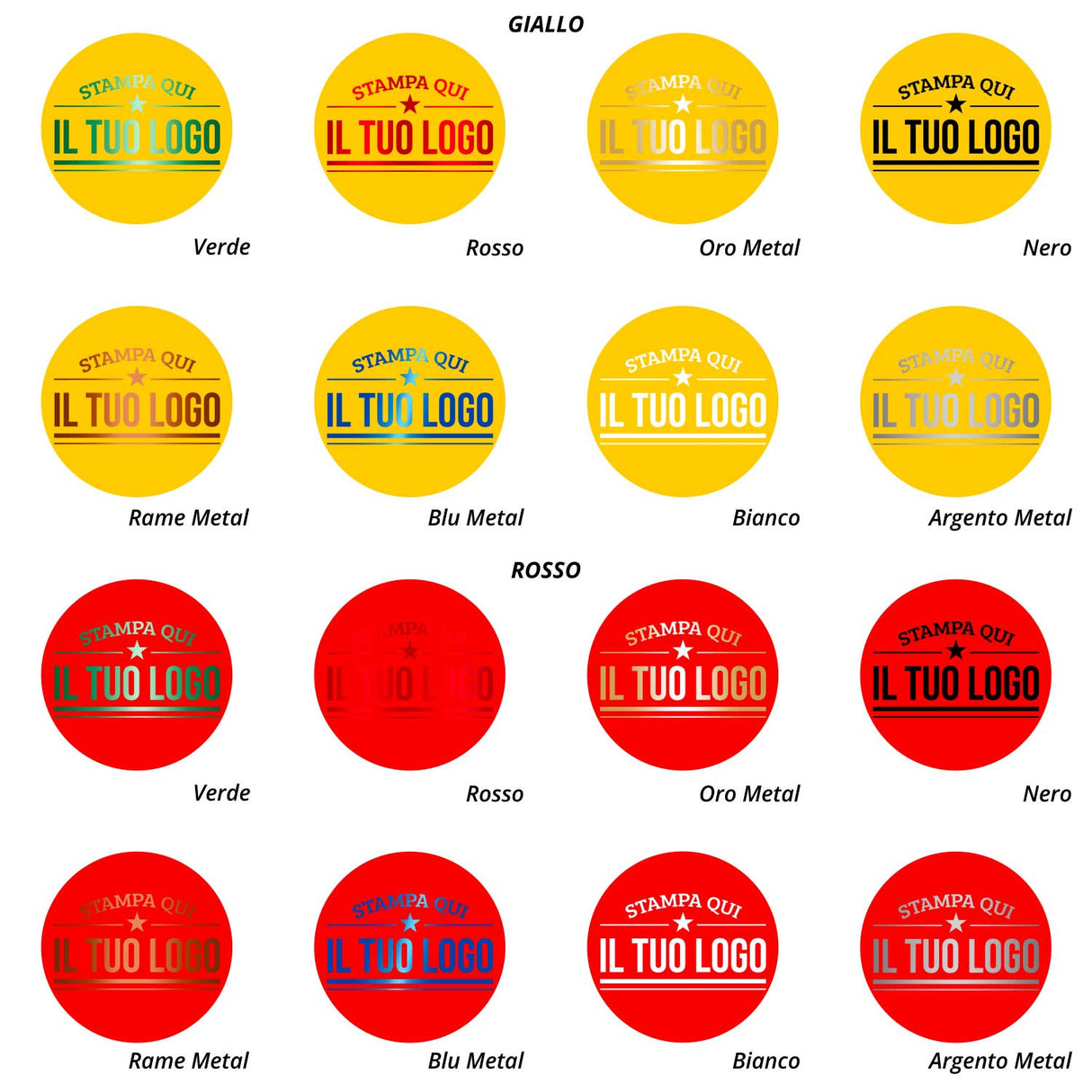 Etichette Tonde Personalizzate