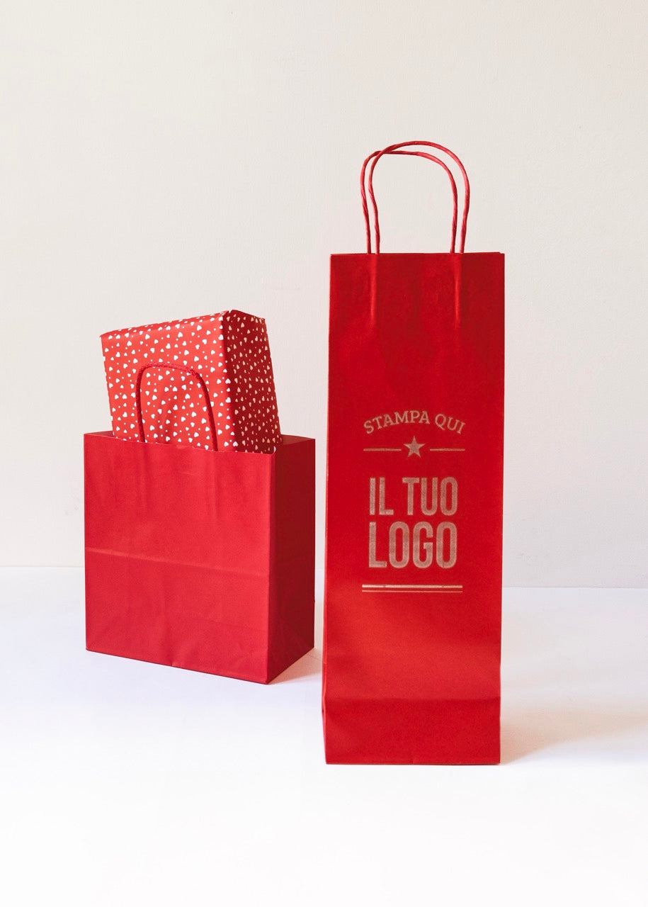 Portabottiglie Carta Biokraft Colorata